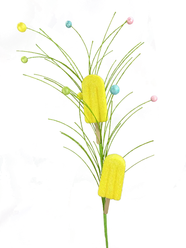 30" Yellow Popsicle Spray 2 Stems 63397YW