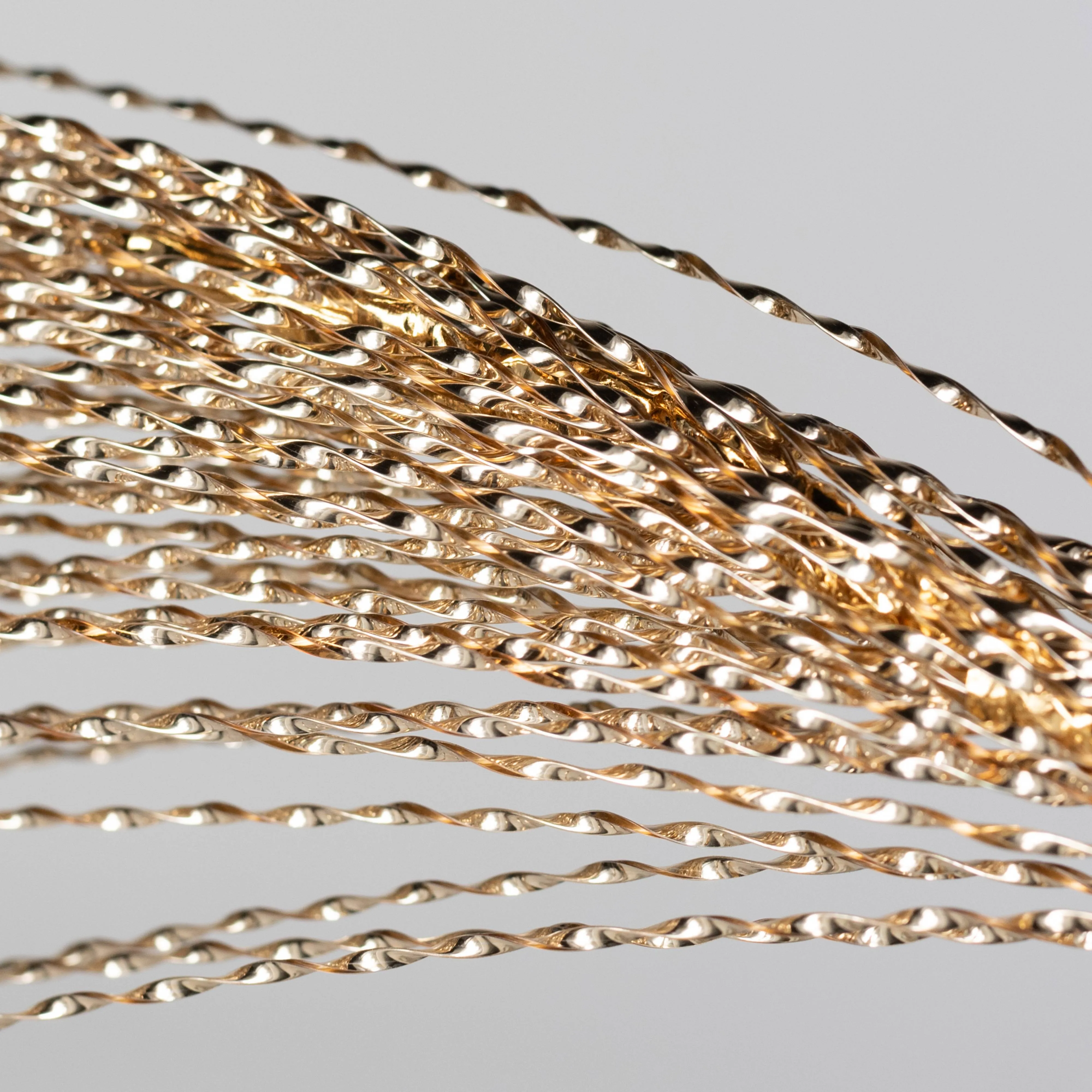 32" Metallic Twisted Grass Spray: Gold