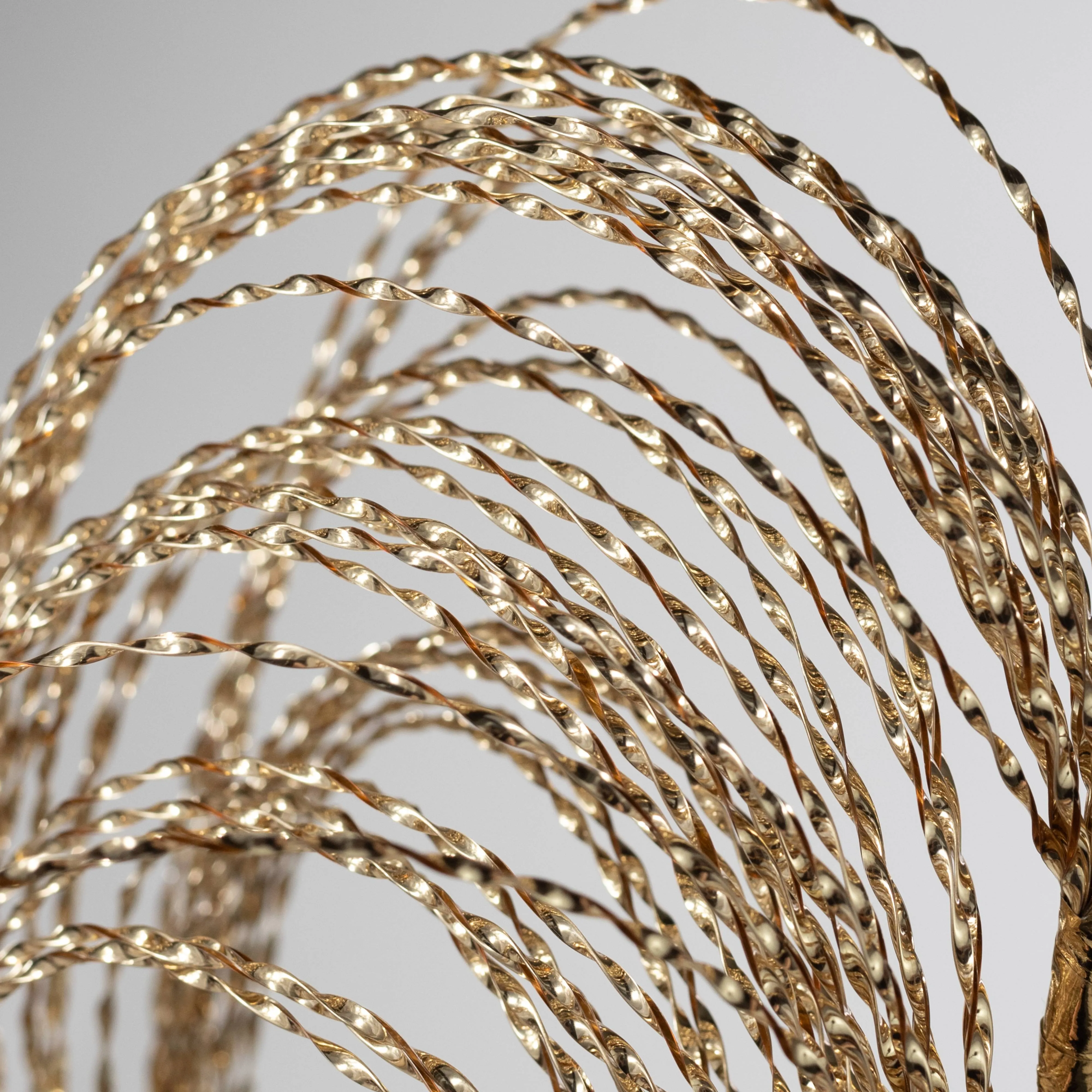 48" Metallic Twisted Grass Spray: Gold