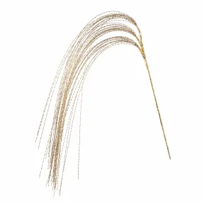 48" Metallic Twisted Grass Spray: Gold