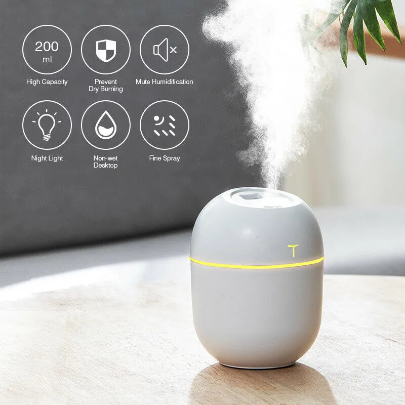 Air Humidifier Mini Ultrasonic USB Essential Oil Diffuser Car Purifier Aroma Anion Mist Maker For Home Car