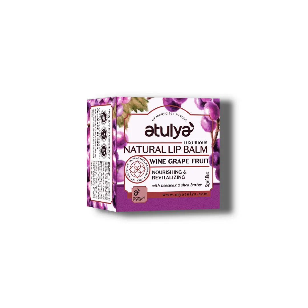 atulya Wine Grape Lip Balm - 5gm (Buy Any7 Products & Save Rs.700 Use code : RS700)