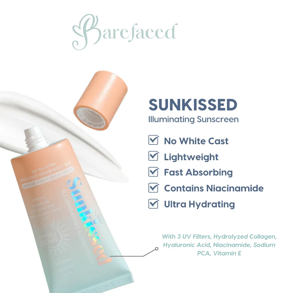 Barefaced Sunkissed Illuminating Sunscreen SPF50  PA    50g