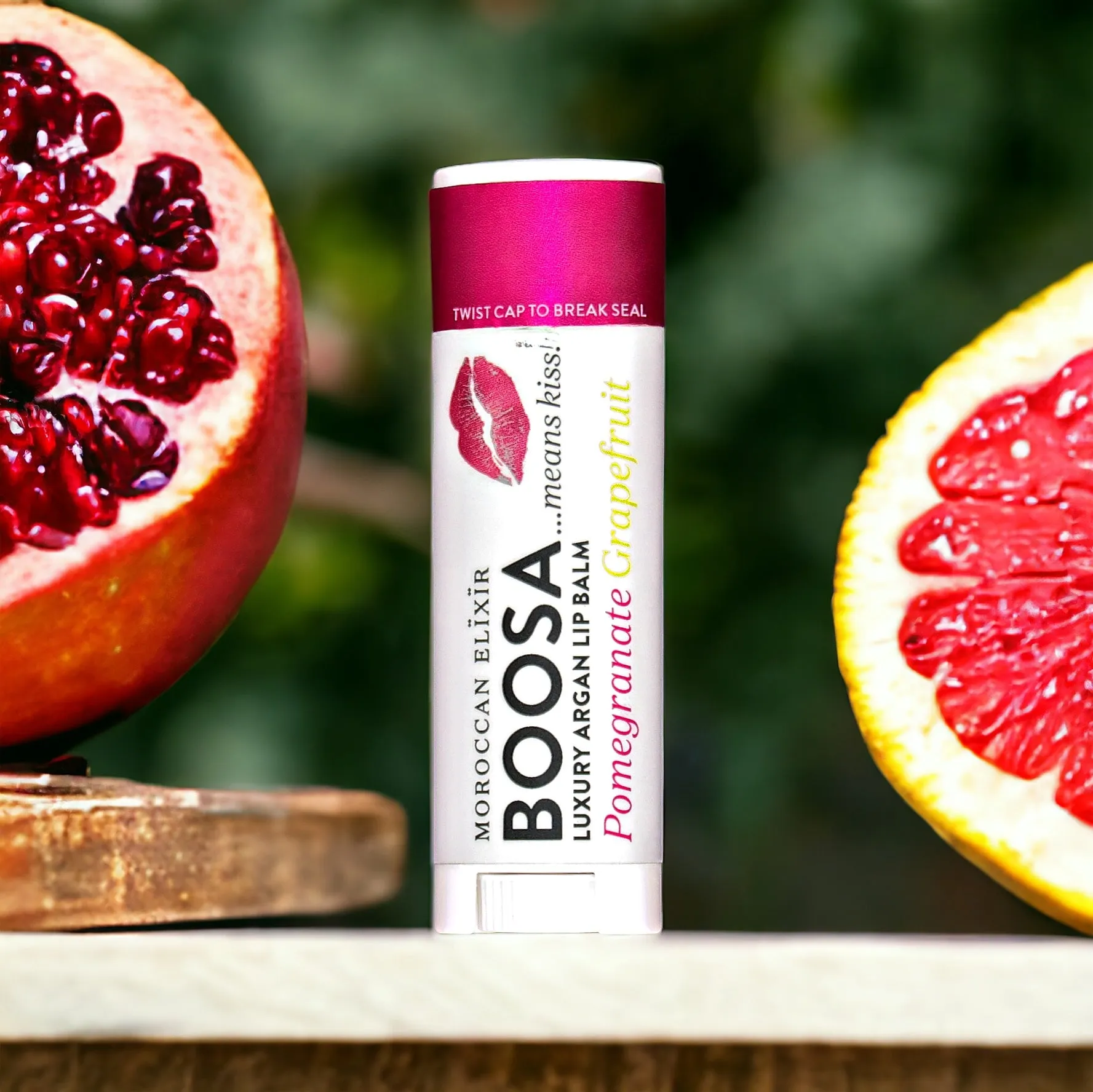 BOOSA Argan Lip Balm   (Pomegranate Grapefruit)