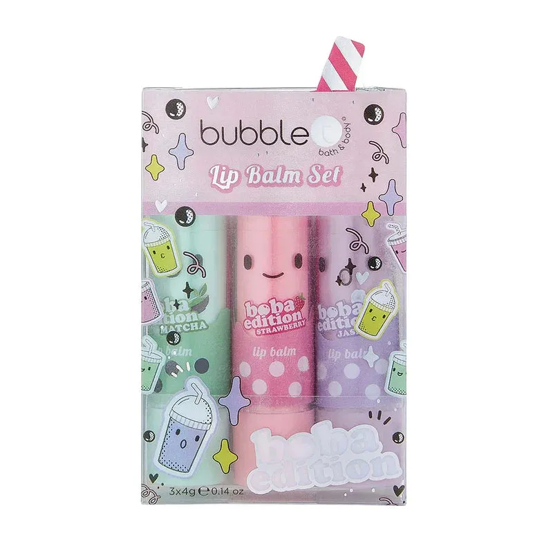 Bubble T Cosmetics Boba Tea Lip Balm Gift Set (3 x 4g)