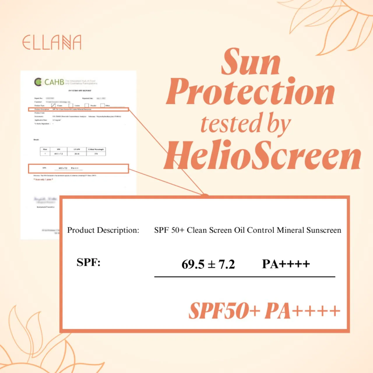 Clean Screen SPF 50  PA     Oil Control Mineral Sunscreen