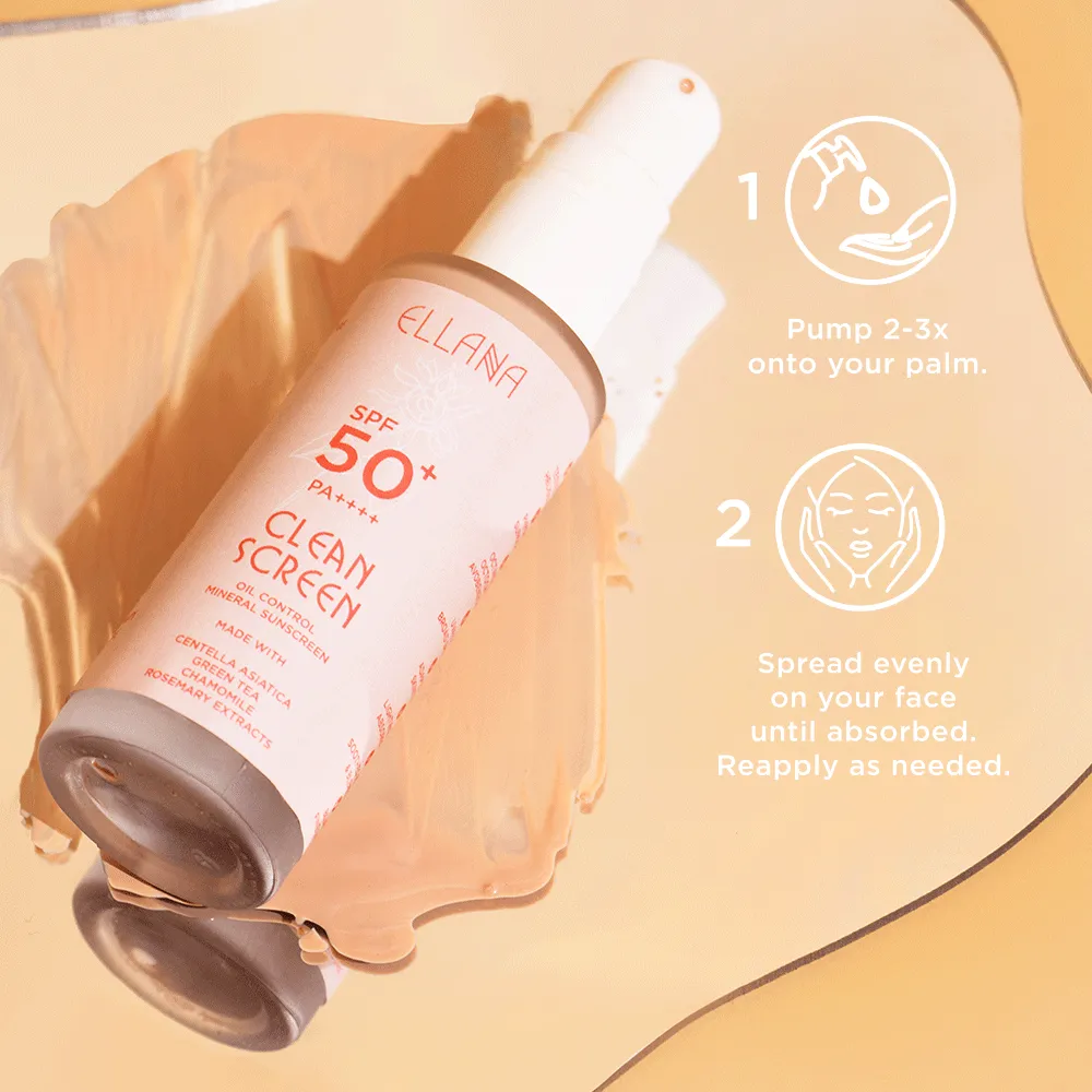 Clean Screen SPF 50  PA     Oil Control Mineral Sunscreen