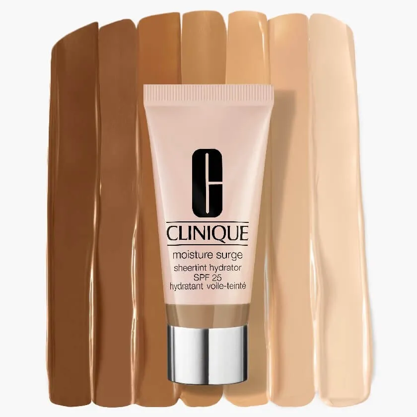 Cream with foundation effect Clinique Moisture Surge Sheertint Hydrator Broad Spectrum SPF 25, 06 deep, 40 ml