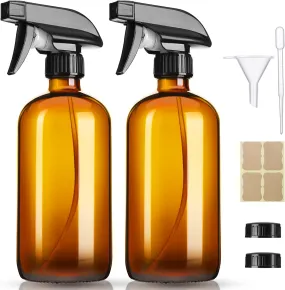 GIVAMEIHF: Amber Glass Spray Bottles - 2 Pack, 16 oz