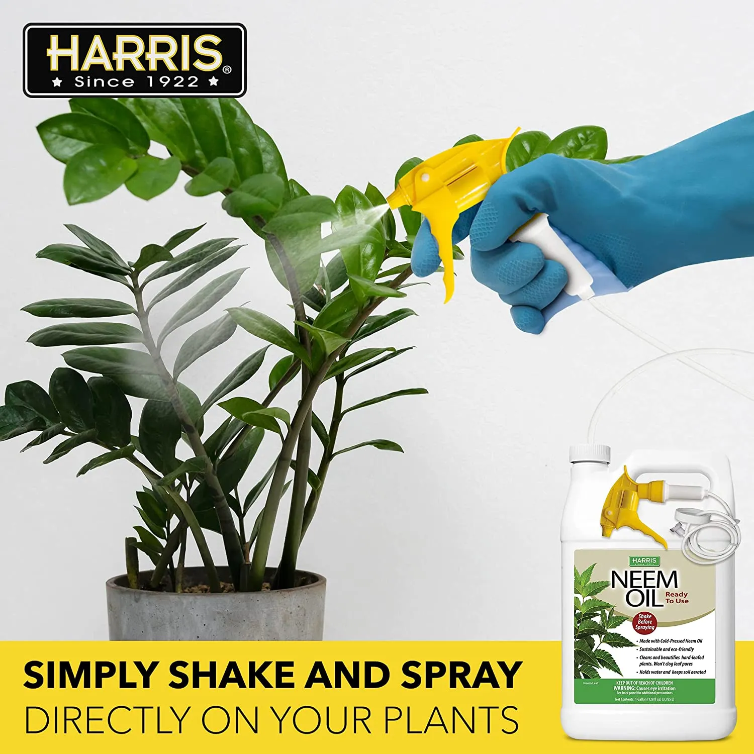 Harris Neem Oil Spray for Plants, Cold Pressed Ready to Use, 128oz