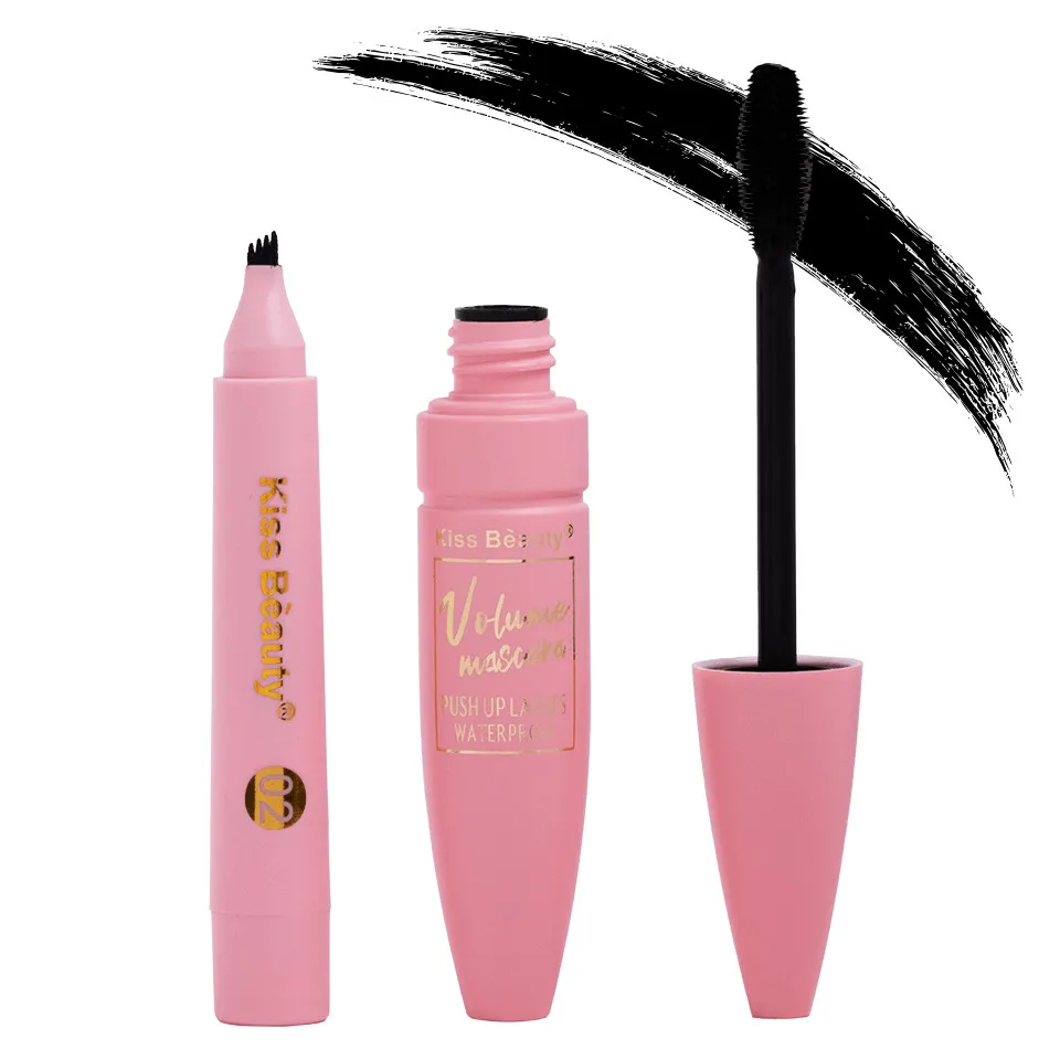 Kiss Beauty 2 in 1 Volume Mascara & Eyebrow Pencil - 15ml   5ml