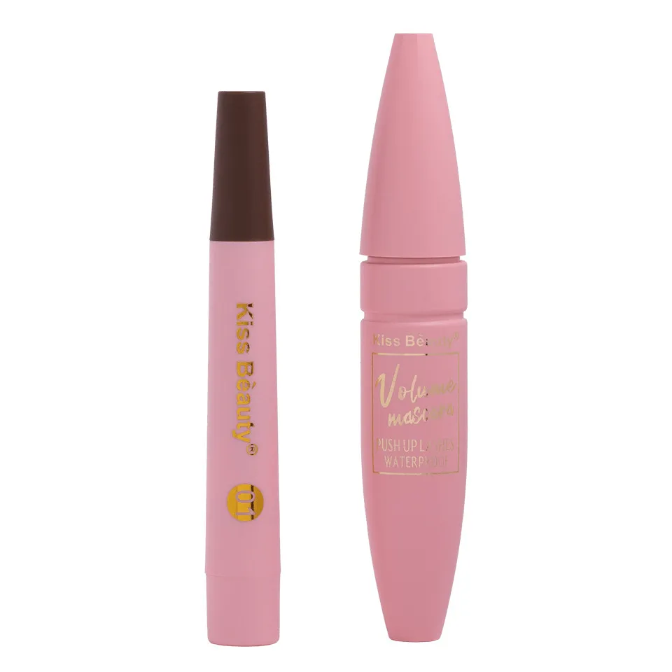 Kiss Beauty 2 in 1 Volume Mascara & Eyebrow Pencil - 15ml   5ml