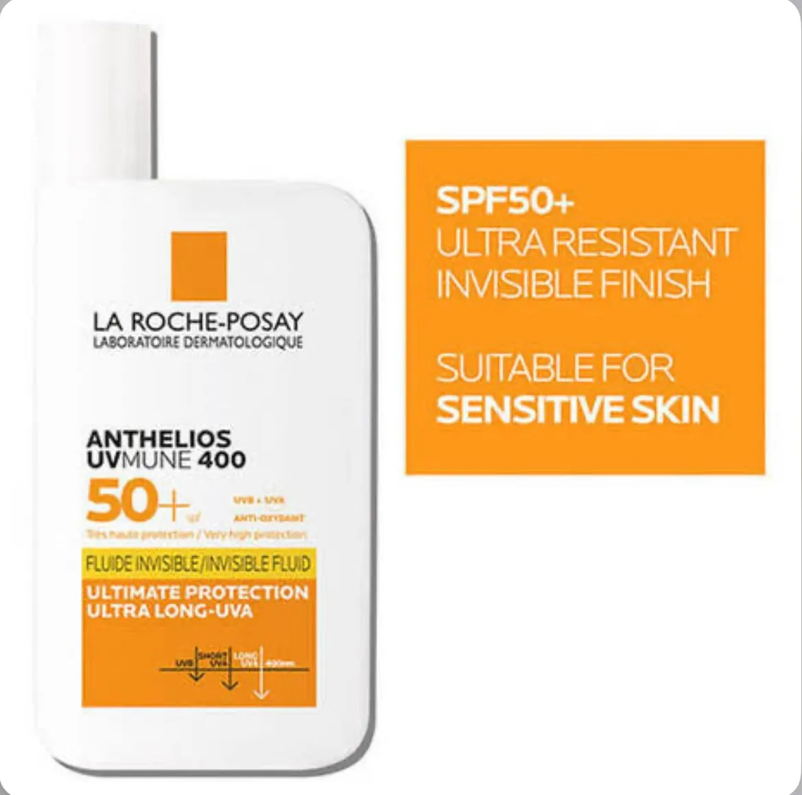 La roche-Posay Anthelios
UVmune 400 Invisible Fluid 50  Sunscreen