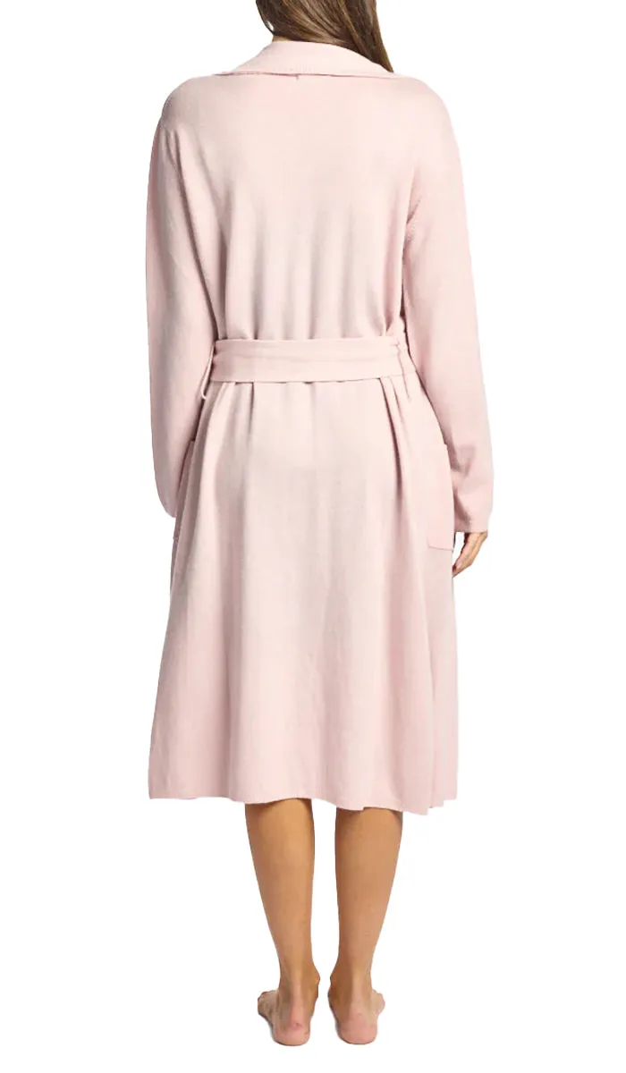 Love & Lustre 100% Cashmere Robe with Long Sleeve in Blush