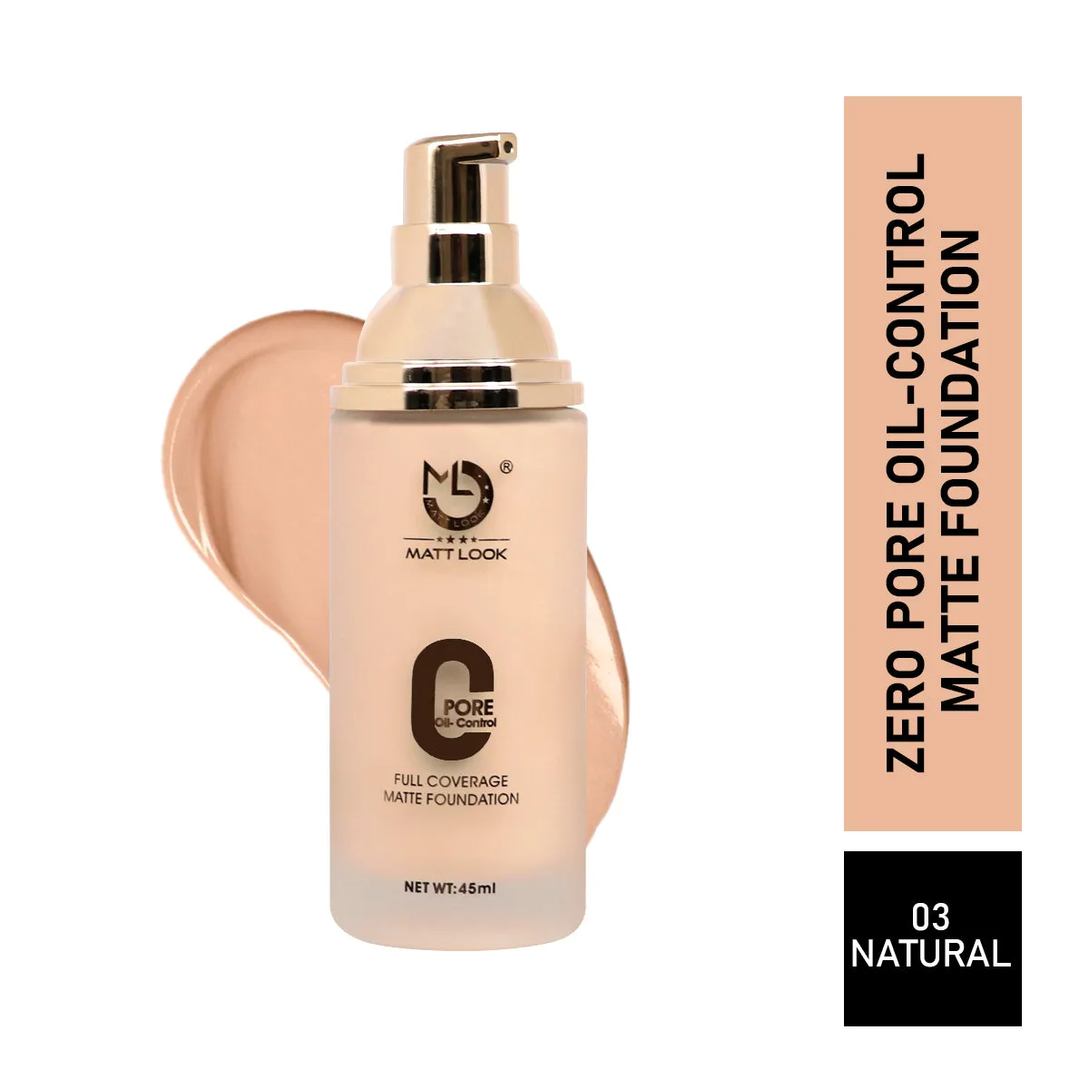 Mattlook Zero Pore Oil Control Full coverage Foundation