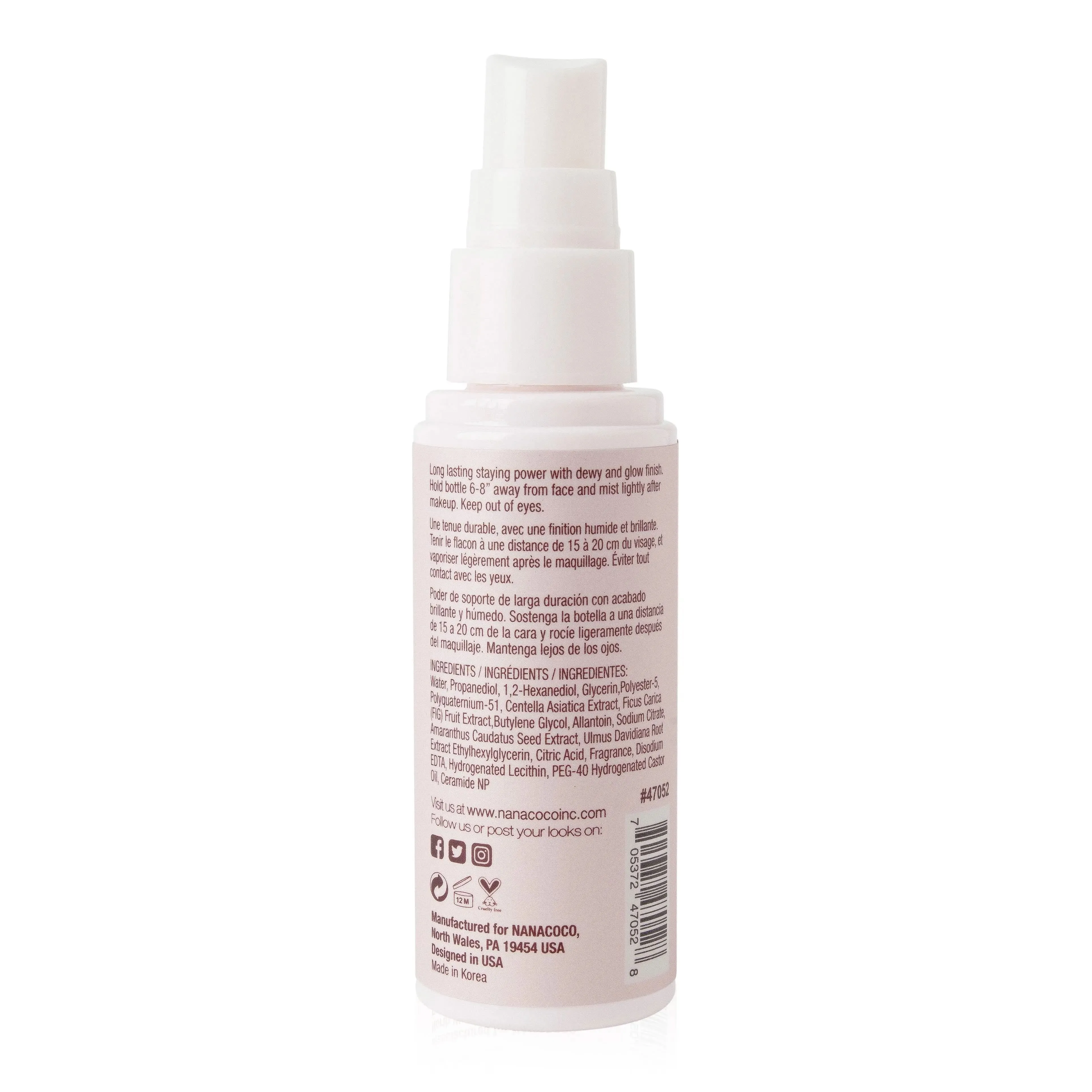 NANACOCO PRO HD Setting Spray 50ml (Glow finish)