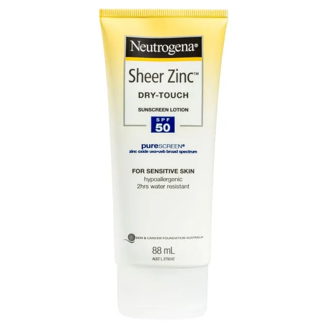 Neutrogena Sheer Zinc Dry-Touch Sunscreen Lotion SPF 50