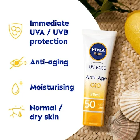 Nivea Sun Face Cream UV Anti-Age Sunscreen SPF50 - 50ml