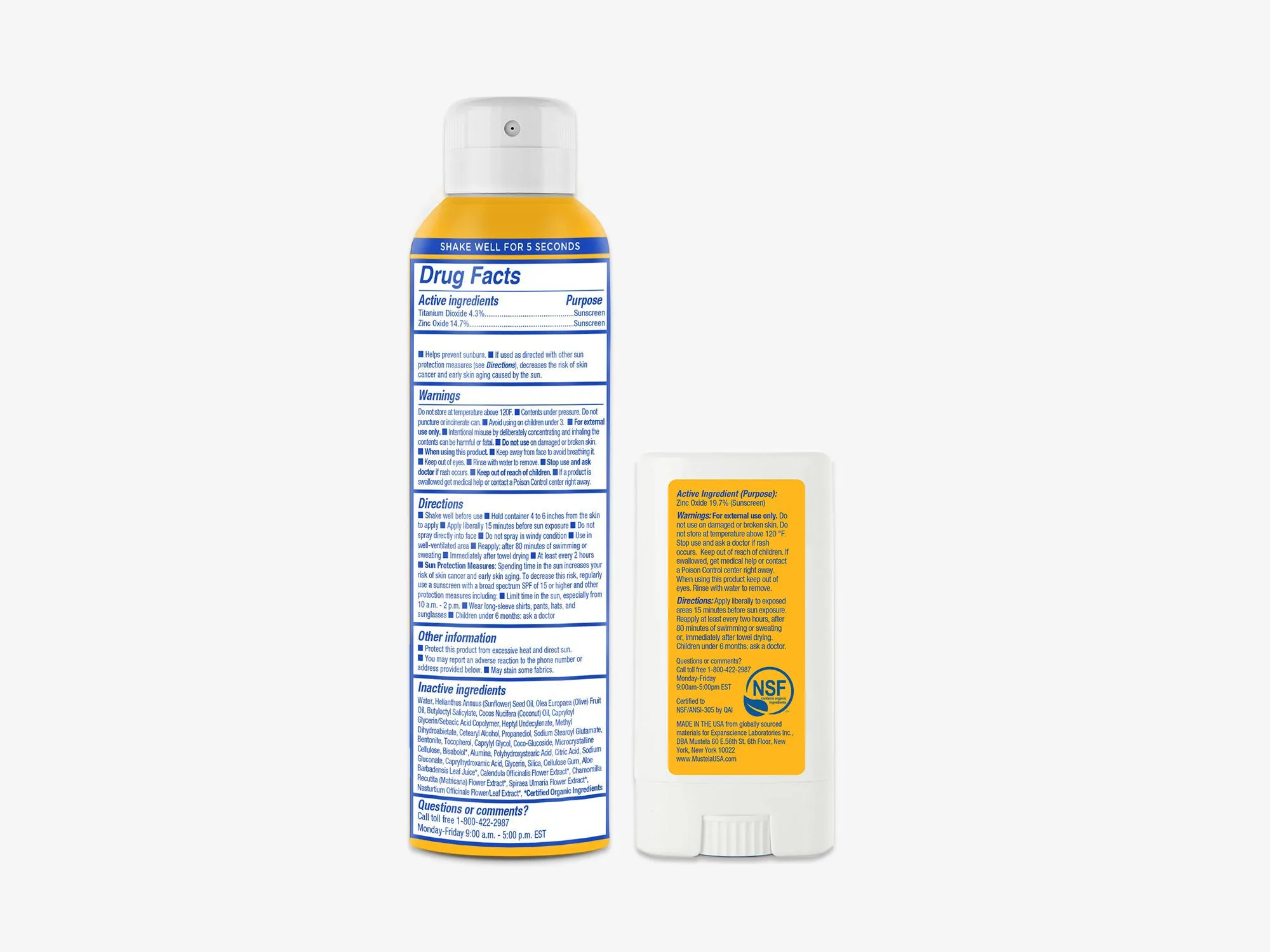 SPF 50 Mineral Sunscreen Spray and Stick