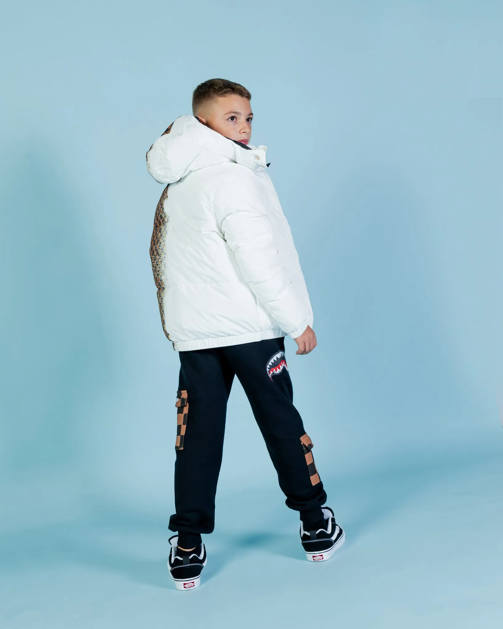 Youth - Spray Checkered Down Jacket