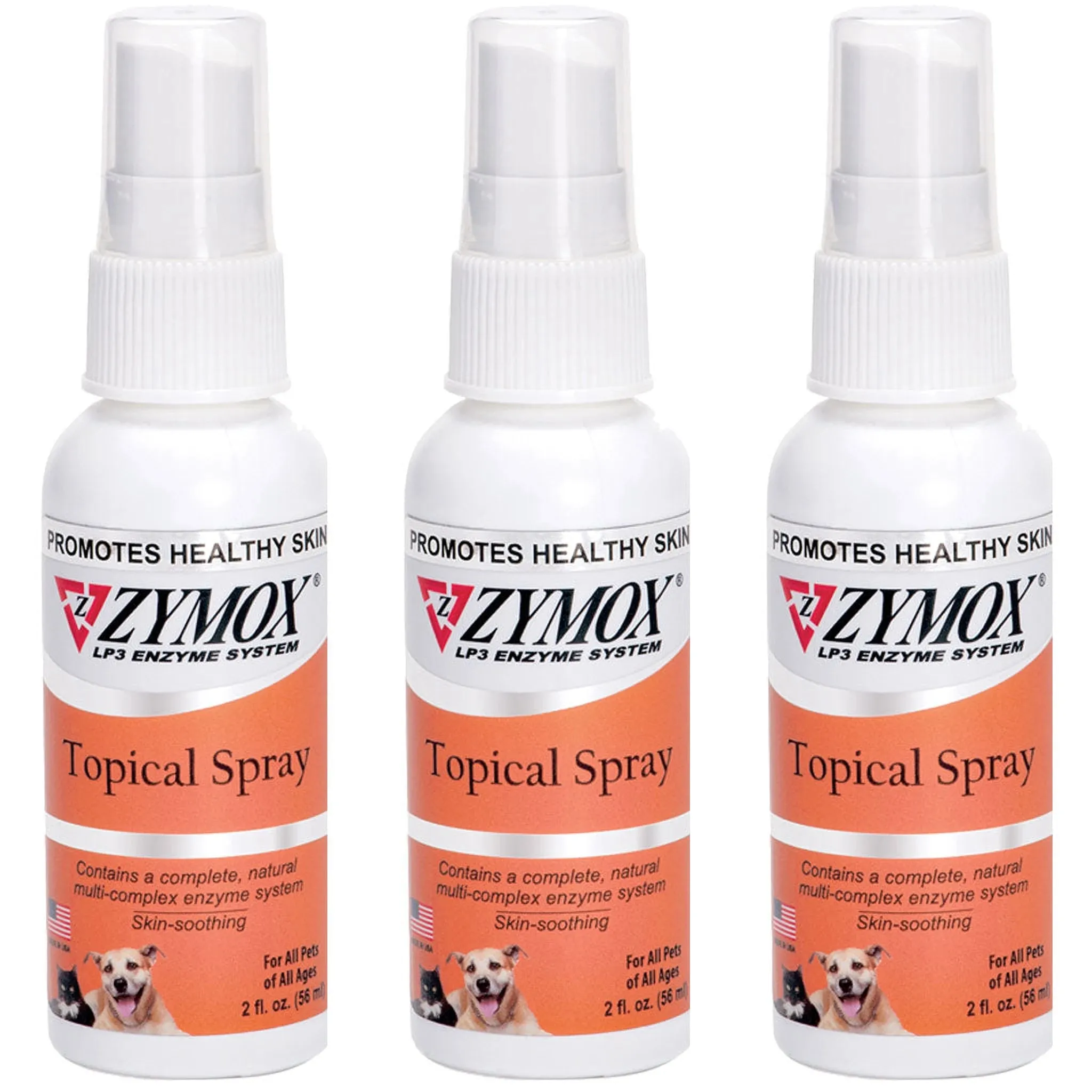 Zymox Topical Spray Hydrocortisone Free for Dogs & Cats (2 oz)